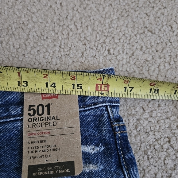 Nwts 501 Levis High Rise Straight Leg Cropped 31x26 - Picture 7 of 11